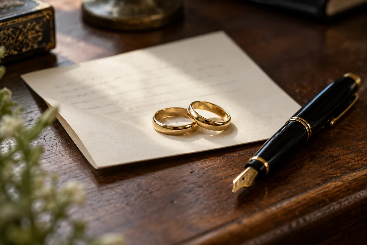 Contrat de mariage : régimes, notaire, coût et calendrier