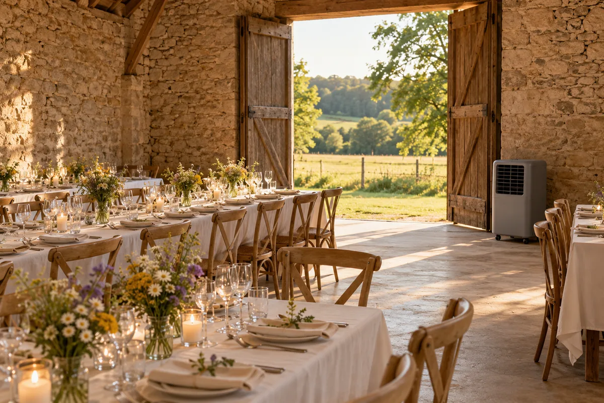 Salle de réception en été : louer un rafraîchisseur pour garder les invités au frais