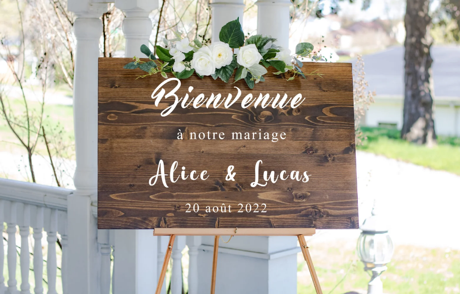 Panneau Bienvenue Mariage